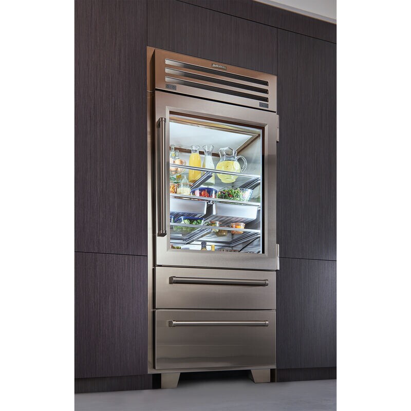 Sub-Zero 36 in. 22.7 cu. ft. Built-In Counter Depth Bottom Freezer Refrigerator with Ice Maker - Stainless Steel, , hires