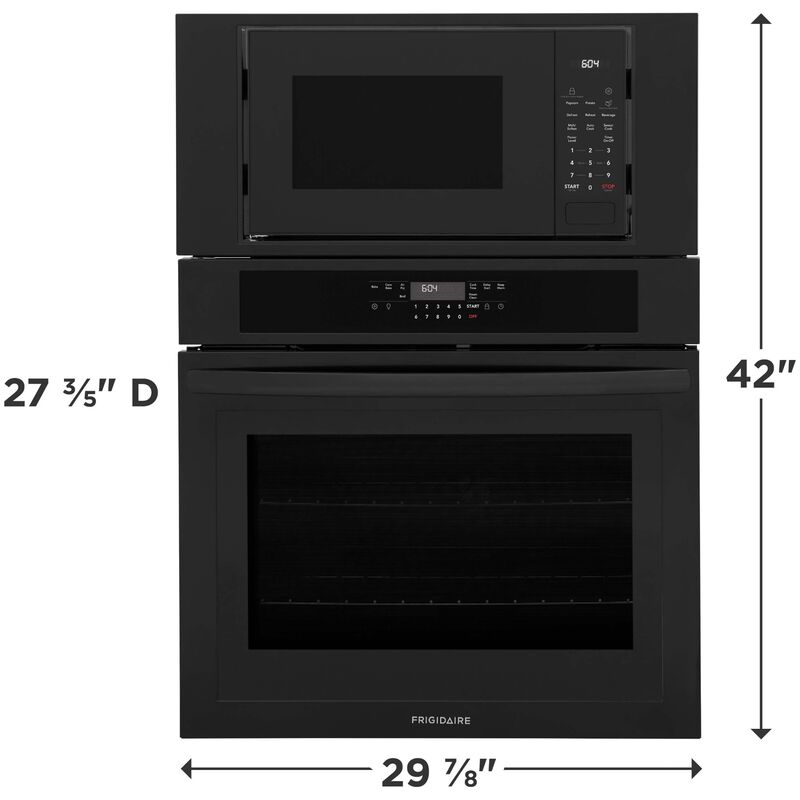 Frigidaire 30 in. 6.9 cu. ft. Electric Microwave/Wall Oven Combo with Standard Convection & Sensor Cooking - Black, , hires