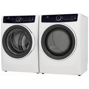 Electrolux 400 Series 27 in. 8.0 cu. ft. Stackable Electric Dryer with 7 Dry Programs, 6 Dry Options, Sanitize Cycle & Wrinkle Care - White, White, hires