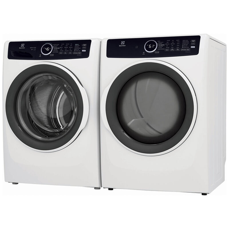 Electrolux 400 Series 27 in. 8.0 cu. ft. Stackable Electric Dryer with 7 Dry Programs, 6 Dry Options, Sanitize Cycle & Wrinkle Care - White, White, hires
