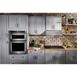 KitchenAid 36 in. 5-Burner Electric Cooktop with Simmer Burner & Power Burner - Stainless Steel, , hires