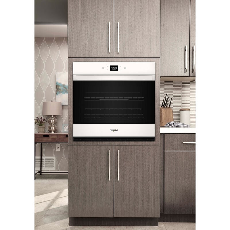 Whirlpool 27 in. 4.3 cu. ft. Smart Electric Single Wall Oven with Standard Convection - White, White, hires