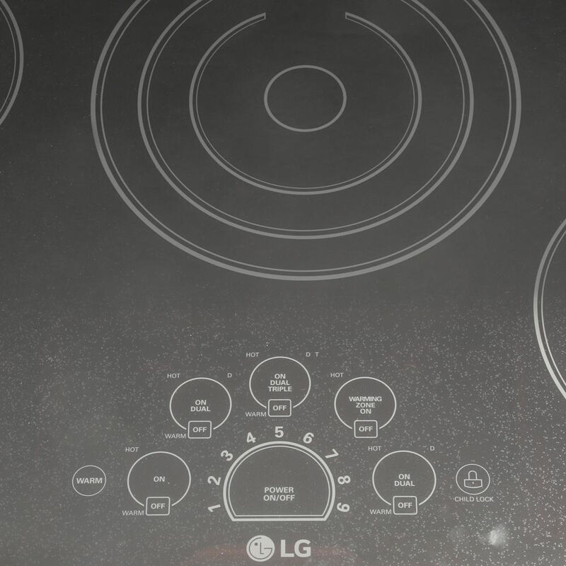 LG 36 in. Electric Cooktop with 5 Smoothtop Burners - Black, , hires