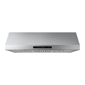 Samsung 36 in. Standard Style Range Hood with 4 Speed Settings, 390 CFM, Convertible Venting & 2 LED Lights - Stainless Steel, Stainless Steel, hires