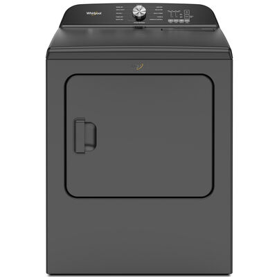 Whirlpool 29 in. 7.0 cu. ft. Gas Dryer with Wrinkle Shield Option, Steam Cycle & Sensor Dry - Volcano Black | WGD6150PB