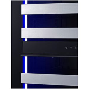 Summit 24 in. Undercounter Right-Hinged Wine Cooler with Metal Racks, Dual Temperature Zones & 48 Bottle Capacity - Custom Panel Ready, , hires