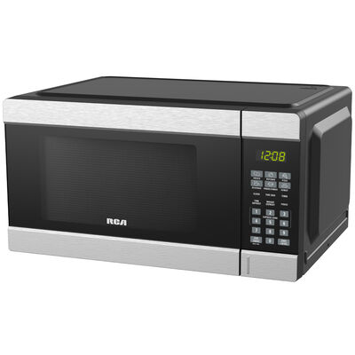 RCA 17 in. 1.1 cu. ft. Countertop Microwave with 10 Power Levels - Stainless Steel | RMW1134