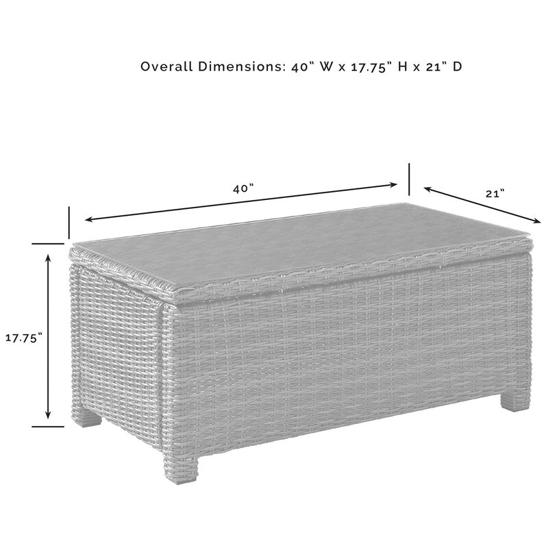 Crosley Bradenton 4-Piece Outdoor Loveseat Patio Furniture Set - Gray, , hires