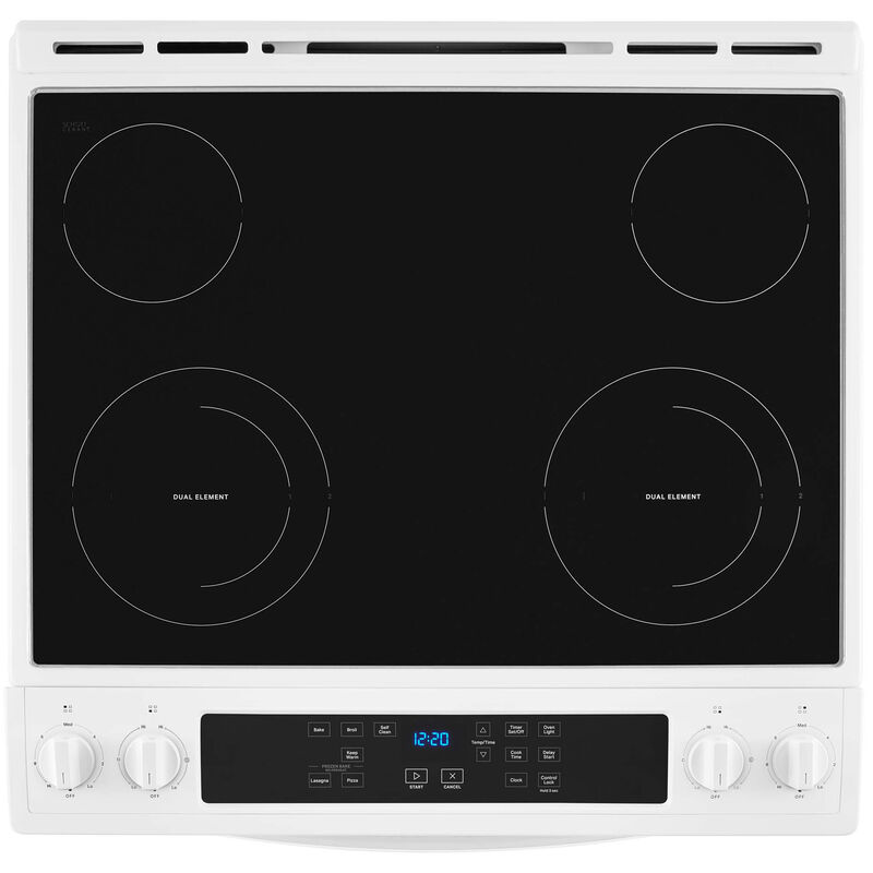 Whirlpool 30 in. 4.8 cu. ft. Slide-In Electric Range with Radiant Burners - White, White, hires