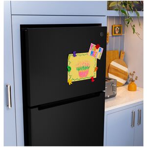 GE 30 in. 21.0 cu. ft. Garage-Ready Top Freezer Refrigerator - Black, Black, hires