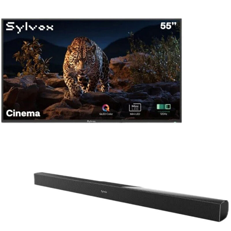 Sylvox - Cinema 55" Class Full Sun 4K UHD QLED Smart Google Outdoor TV, , hires