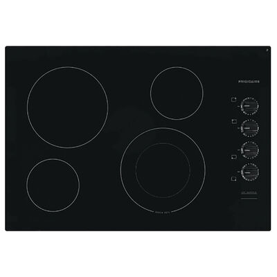Frigidaire 30 in. Electric Cooktop with 4 Smoothtop Burners - Black | FFEC3025UB