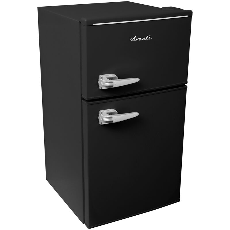 Avanti 18 in. 3 cu. ft. Mini Fridge with Top Freezer - Black, Black, hires