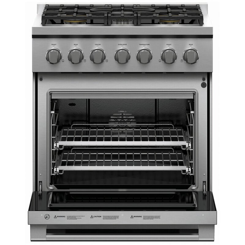 Fisher & Paykel Series 7 Professional 30 in. 4.6 cu. ft. Standard Convection Gas Range with 5 Sealed Burners - Stainless Steel, , hires