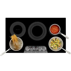 Frigidaire Gallery 36 in. 5-Burner Electric Cooktop with Simmer Burner & Power Burner - Black Stainless, , hires
