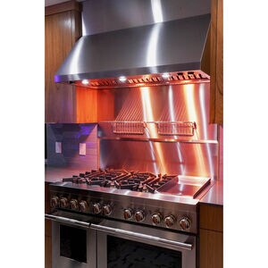 JennAir Pro-Style 48 in. Ducted Canopy Pro Style Style Range Hood with 1200 CFM, 4 Fan Speeds & 3 Halogen Lights - Stainless Steel, , hires