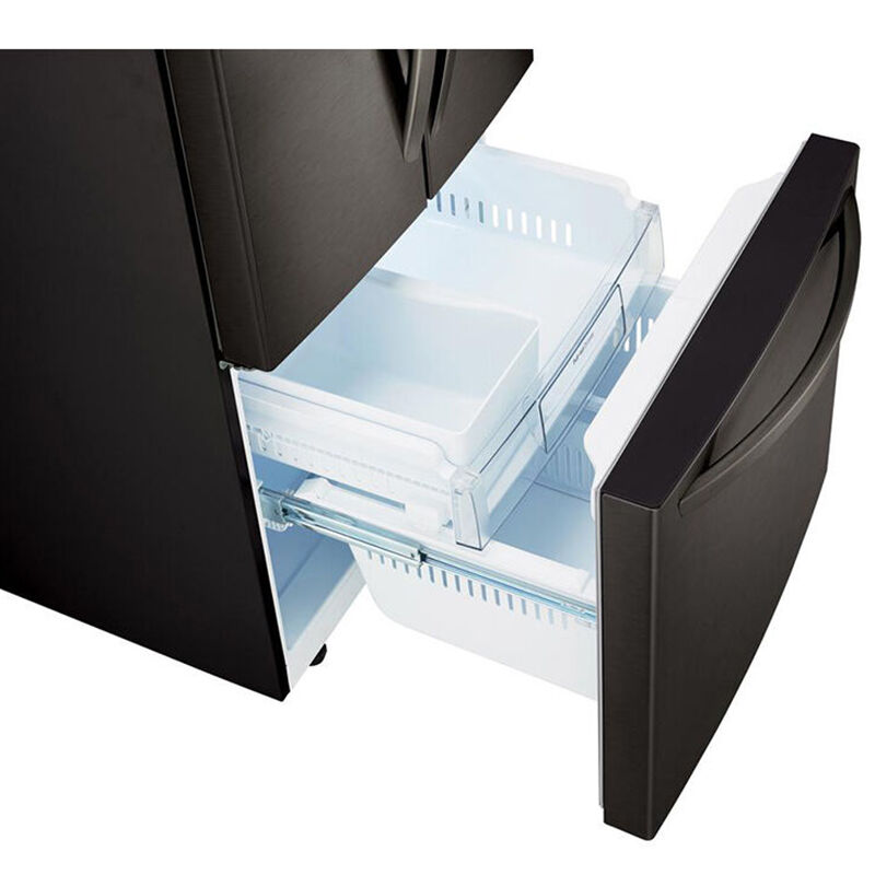 LG 30 in. 21.8 cu. ft. French Door Refrigerator with Ice Maker - Black Stainless, Black Stainless, hires
