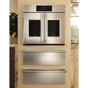 Monogram Statement Series 30 in. 5 cu. ft. Smart Electric Single Wall Oven with True European Convection - Stainless Steel, , hires