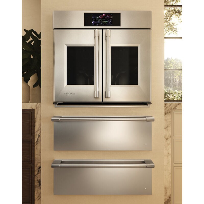 Monogram Statement Series 30 in. 5 cu. ft. Smart Electric Single Wall Oven with True European Convection - Stainless Steel, , hires