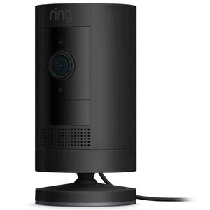 Ring - Stick Up Indoor/Outdoor 1080p Wi-Fi Wired Security Camera - Black