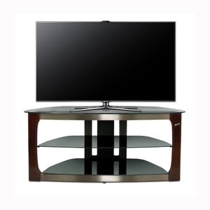 Bell'O 52" 3 Shelf TV Stand - Dark Espresso with Brushed Nickel, , hires