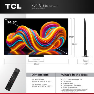 TCL - 75" Class QM7L QLED Mini-LED 4K UHD Smart Google TV, , hires