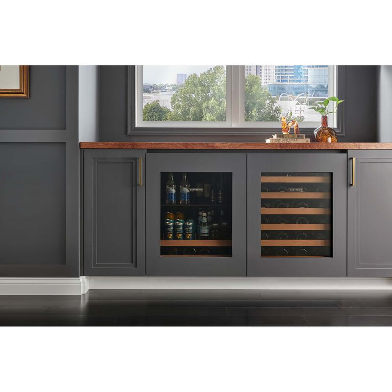 Sub-Zero Designer Series 24 in. 5.5 cu. ft. Built-In Undercounter Beverage Center with Adjustable Shelves & Digital Control Left Hinged - Custom Panel Ready, , hires