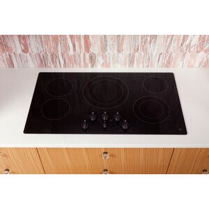 GE 36 in. 5-Burner Electric Cooktop with Simmer Burner & Power Burner - Stainless Steel, , hires