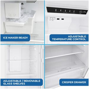 Avanti 28 in. 14.6 cu. ft. Counter Depth Garage-Ready Top Freezer Refrigerator - White, White, hires