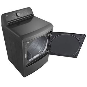 LG 27 in. 7.3 cu. ft. Electric Dryer with FlowSense Duct Clogging Indicator, LoDecibel Quiet Operation & Sensor Dry - Monochrome Gray, Monochrome Gray, hires