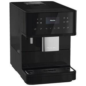 Miele CM 6160 MilkPerfection Countertop Coffee Machine with WiFi Connect, AromaticSystem, OneTouch for 2 Convenient Cleaning and MaintenancePrograms - Obsidian Black, Black, hires