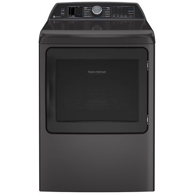 GE Profile 27 in. 7.3 cu. ft. Smart Gas Dryer with Fabric Refresh, Sensor Dry, Sanitize & Steam Cycle - Gray | PTD90GBPTDG