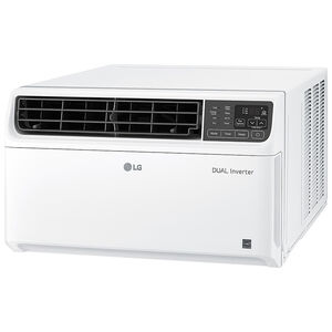 LG 8,000 BTU Smart Energy Star Window Air Conditioner with Dual Inverter, Sleep Mode & Remote Control - White, , hires