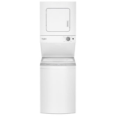 Whirlpool 24 in. Laundry Center with 1.6 cu. ft. Washer with 6 Wash Programs & 3.4 cu. ft. Electric Dryer with 4 Dryer Programs & Sensor Dry - White | WET4124HW