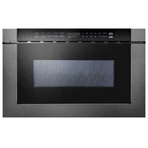 XO 24 in. 1.2 cu. ft. Microwave Drawer with 11 Power Levels & Sensor Cooking Controls - Black Stainless Steel, Black Stainless Steel, hires