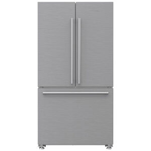 Blomberg 36 in. 19.8 cu. ft. Counter Depth French Door Refrigerator with Internal Filtered Water Dispenser - Stainless Steel, , hires
