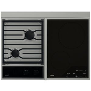 Wolf Transitional 15 in. 2-Burner Induction Cooktop with Simmer Burner & Power Burner - Stainless Steel, , hires