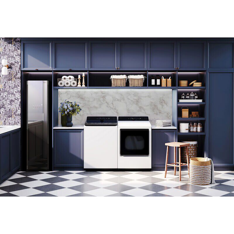 LG 27 in. 7.3 cu. ft. Smart Gas Dryer with EasyLoad Door & AI Sensor Dry - Alpine White, , hires