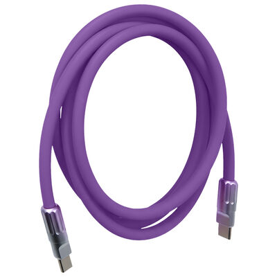 Emerge Technologies Gripcord 8ft Silicone USB-C Cable - Purple | ETHSLC8PU