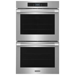 Frigidaire Professional 30 in. 10.6 cu. ft. Smart Top Control Steam Electric Double Wall Oven with True European Convection - Stainless Steel, , hires