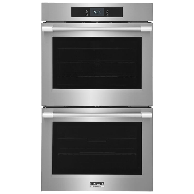 Frigidaire Professional 30 in. 10.6 cu. ft. Smart Top Control Steam Electric Double Wall Oven with True European Convection - Stainless Steel, , hires