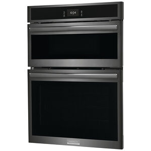 Frigidaire Gallery 30 in. 7 cu. ft. Steam Electric Microwave/Wall Oven Combo with True European Convection - Black Stainless, Black Stainless, hires