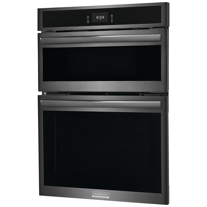 Frigidaire Gallery 30 in. 7 cu. ft. Steam Electric Microwave/Wall Oven Combo with True European Convection - Black Stainless, Black Stainless, hires