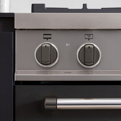 Bertazzoni Master Series Gas Range 10 Knob Decor Set - Black Nickel | DSMASGKSB
