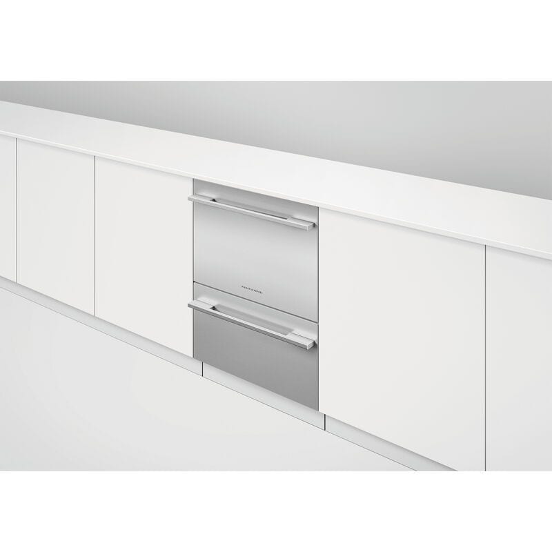 Fisher & Paykel Series 9 24 in. Smart Double Drawer with Top Control & 43 dBa Sound Level - Custom Panel Ready, , hires