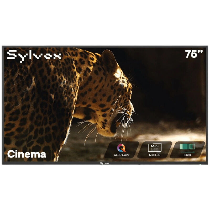 Sylvox - Cinema 75" Class Full Sun 4K UHD QLED Smart Google Outdoor TV, , hires