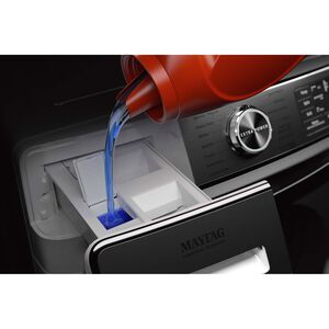 Maytag 27 in. 5.0 cu. ft. Smart Stackable Front Load Washer with Extra Power, 24-Hr Fresh Hold Option, Sanitize & Steam Wash Cycle - White, White, hires