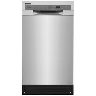 Frigidaire 18 in. Built-In Dishwasher with Front Control, 52 dBA Sound Level, 8 Place Settings, 6 Wash Cycles & Sanitize Cycle - Stainless Steel | FFBD1831US