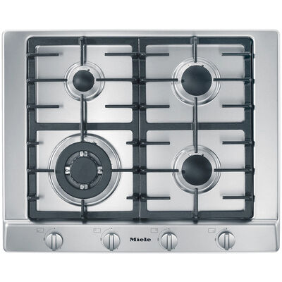 Miele Professional Series 26 in. 4-Burner Natural Gas Cooktop - Stainless Steel | KM2012G