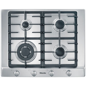 Miele Professional Series 26 in. 4-Burner Natural Gas Cooktop - Stainless Steel, , hires